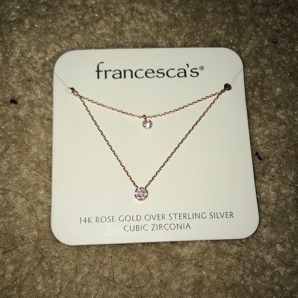 14k rose gold plated necklace